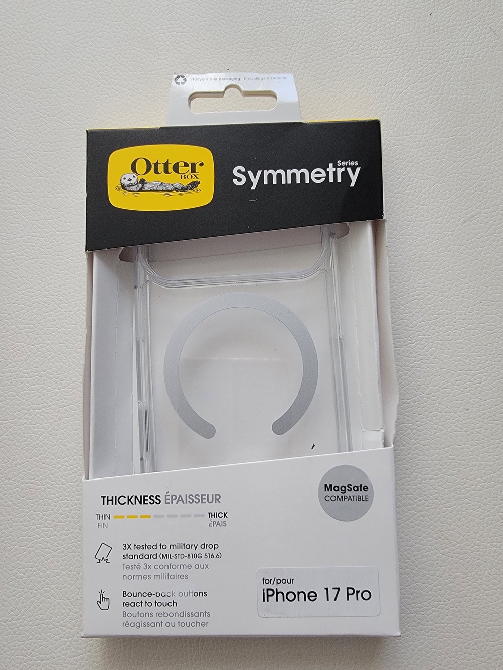 OtterBox Symmetry Series Clear Case for iPhone 17 Pro - Transparent